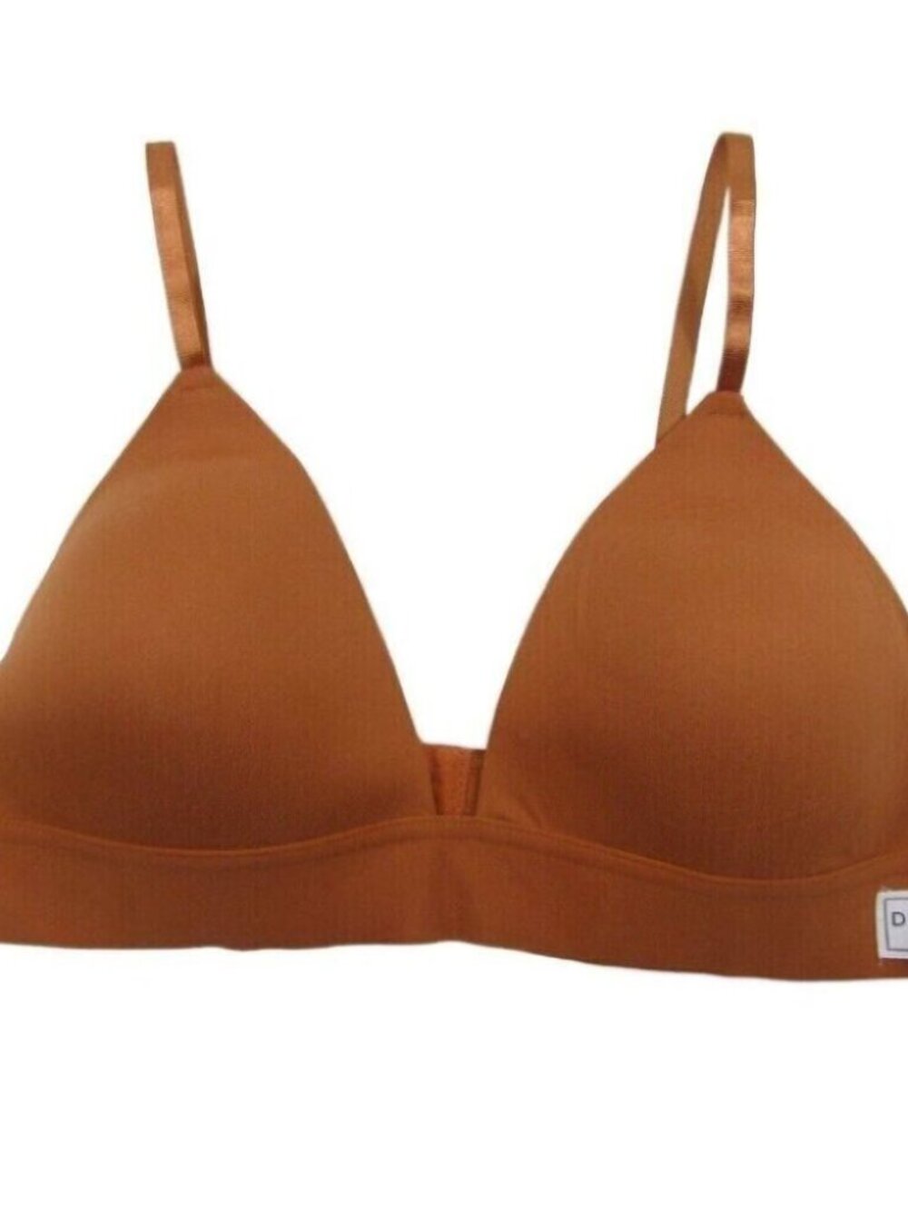 Danskin Intimates Padded Plunge Bra Size 38C Brown Burnt Sienna Wireless